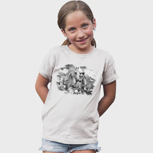 Load and play video in Gallery viewer, Kid&#39;s Hollyhock Horses Solar Tee
