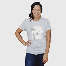 Load and play video in Gallery viewer, Adult Unisex Airbrush Palm Trees Solar Tee
