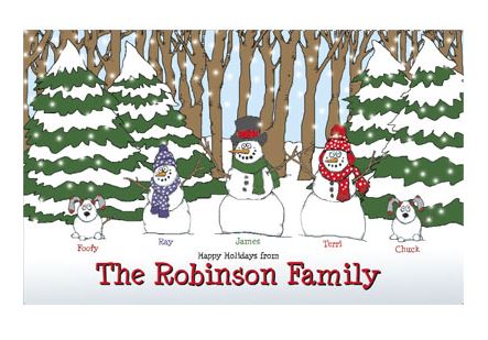Snowman Family Floormat